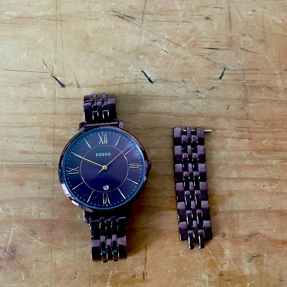 Fossil watch, aubergine (purple)